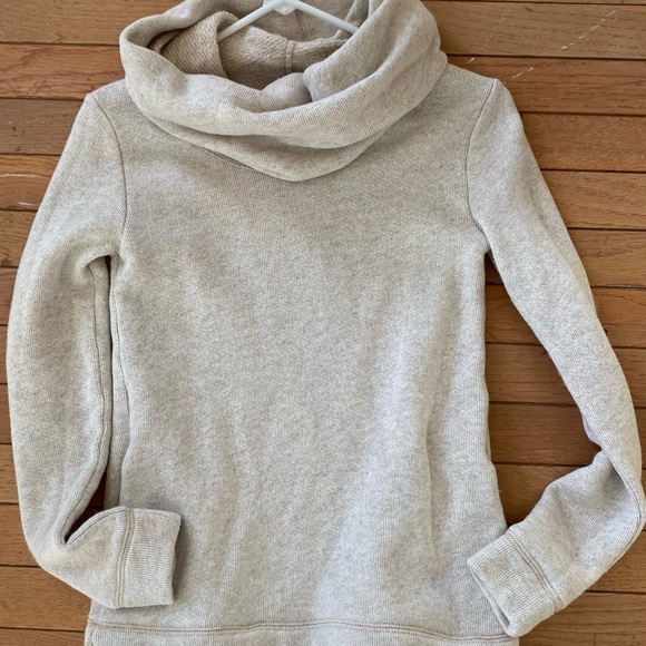 J. Crew cream color Mercantile Funnel neck Sweatshirt , Cowl Neck Sweater - Picture 9 of 16